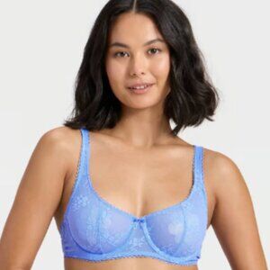 Wild Fable Lace Unlined Women's Light Blue Bra  38B